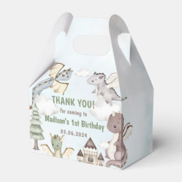 Cute Dragon 1:a födelsedagen Party Presentaskar