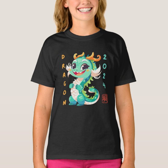 Cute Dragon 2024 T Shirt (Framsida)
