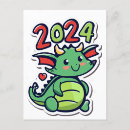 Cute Dragon 2024 Vykort