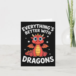 Cute Dragon Älskare Vuxnor eller Kids Boys Girls D Kort