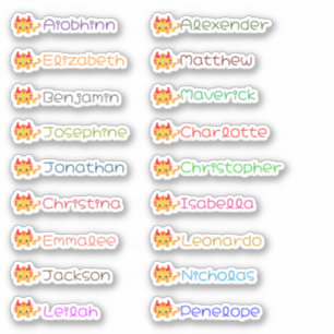 Cute Dragon Anpassningsbar Många Namn Stickers Klistermärken