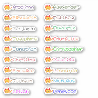 Cute Dragon Anpassningsbar Många Namn Stickers Klistermärken