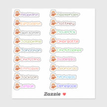 Cute Dragon Anpassningsbar Många Namn Stickers