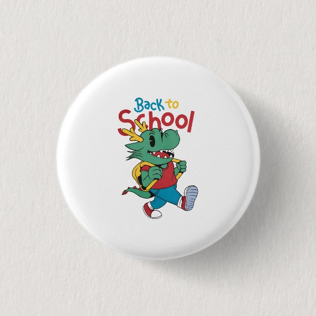 Cute Dragon Back to school Art Knapp (Framsida)