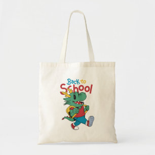 Cute Dragon Back to school Art Tygkasse