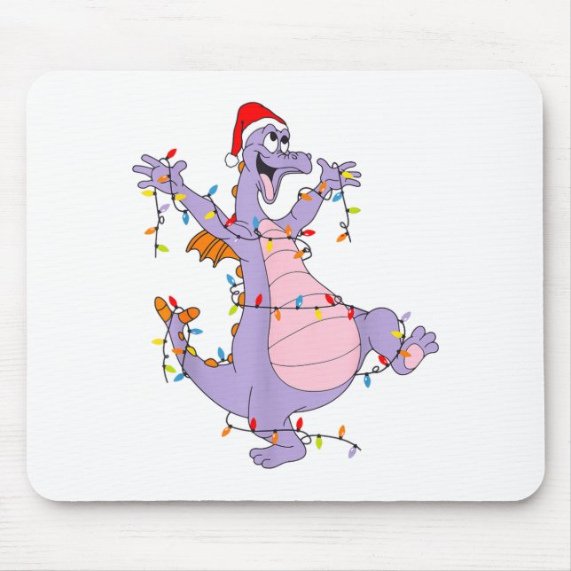 Cute Dragon Christmas Lights Santa Hat Animal Men  Musmatta (Framsidan)