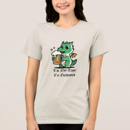 Cute Dragon Drinking Beer T Shirt