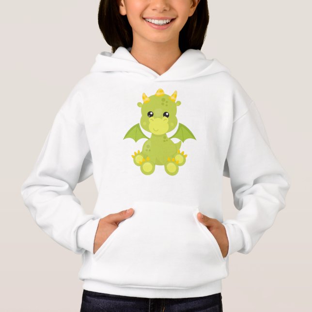 Cute Dragon, Grönt Dragon, Little Dragon, Magic T Shirt (Framsida)