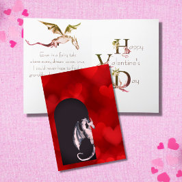 Cute Dragon, Hearts Granddotters Valentindag Kort