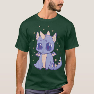 Cute Dragon Kawaii Lila T Shirt