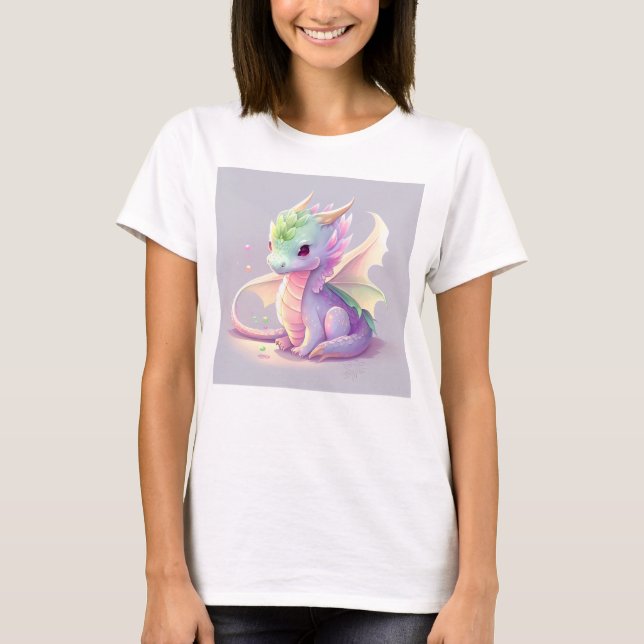 Cute Dragon Kawaii Tee (Framsida)