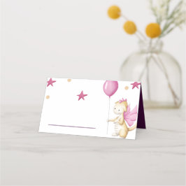 Cute Dragon med babystölder för ballonger Placeringskort