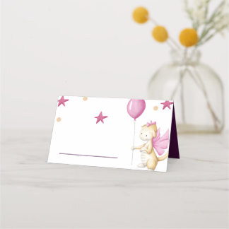 Cute Dragon med babystölder för ballonger Placeringskort