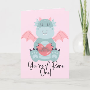 Cute Dragon Mors dag-hälsningskort med citat Tack Kort