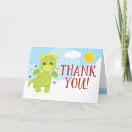 Cute Dragon-tackkort Helgkort