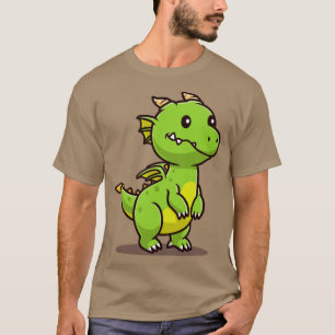 Cute Dragon Tecknad 2 T Shirt