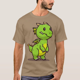 Cute Dragon Tecknad 2 T Shirt