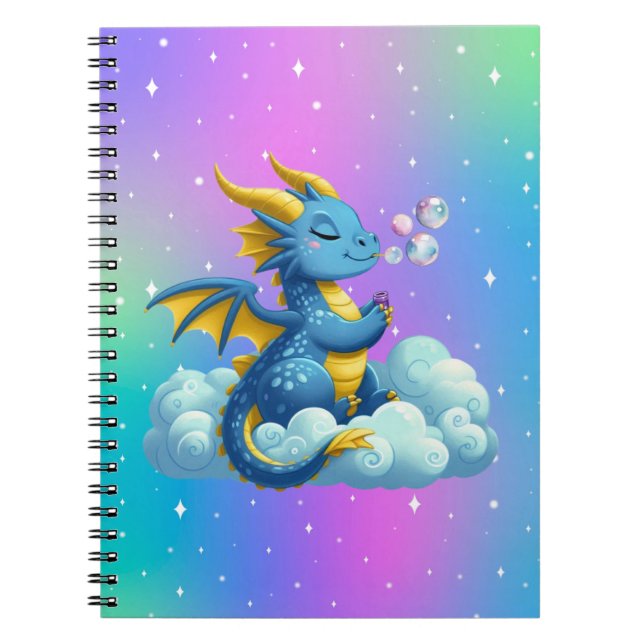 Cute Dragon/Whimsical Anteckningsbok (Framsidan)