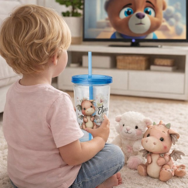 Cute Dragon with Forest Accents Take Away Mugg (Skapare uppladdad)