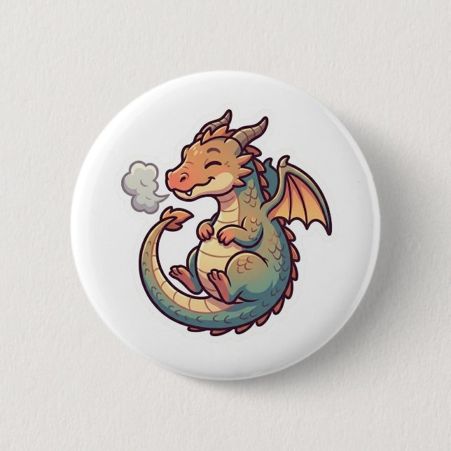 Cute Dragon Zodiac Knapp (Framsida)