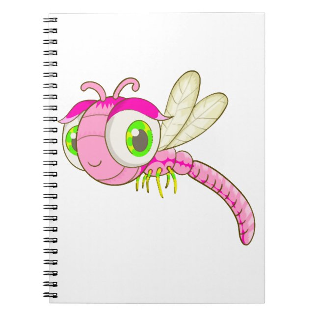 Cute Dragonfly Kryp Anteckningsbok (Framsidan)