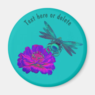 Cute Dragonfly på nedre Personlig Magnet