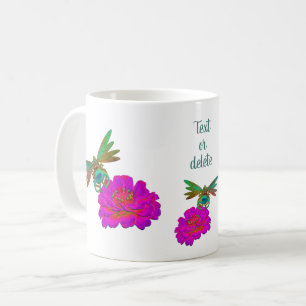Cute Dragonfly på Zinnia Flower-Personlig Kaffemugg