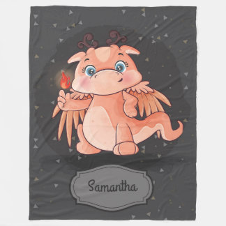 Cute drake med grått och svart pojke baby fleecefilt