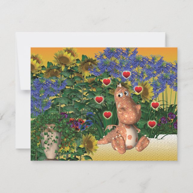 Cute drake romantic inbjudningar (Framsida)