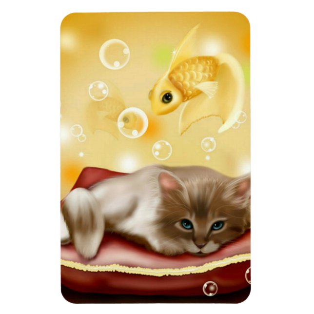 Cute Dream Kitten Flexi Magnet (Vertikal)