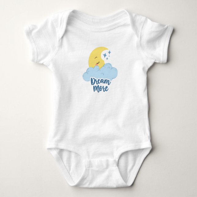 Cute "Dream More" Nursery Quote T Shirt (Framsida)