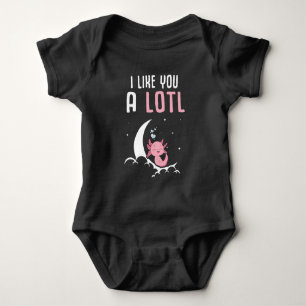 Cute Dreaming Axolotl Måne Animal Lover T Shirt