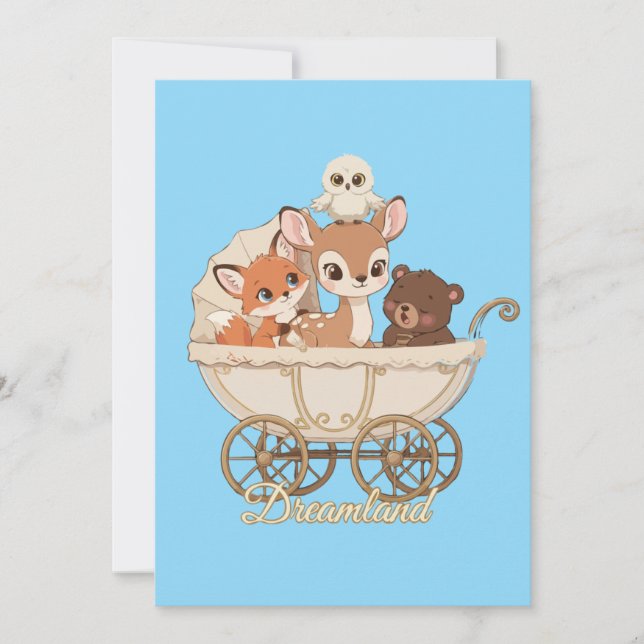 Cute Dreamland Woodland Animals | Baby Fox, Hjort Meddelande (Framsida)