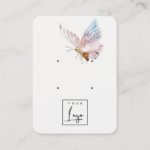 Cute Dreamy Aqua Butterfly 2 Visning Visitkort
