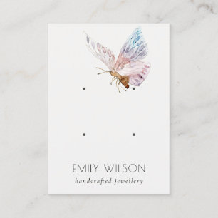 Cute Dreamy Aqua Butterfly 2 Visning Visitkort