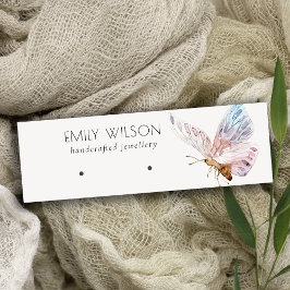 Cute Dreamy  Aqua Butterfly Earring Visning Mini Visitkort