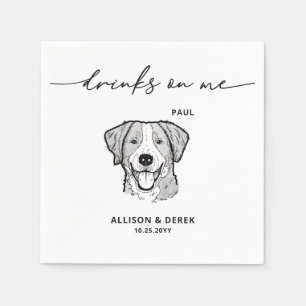 Cute Drinks på Me Hund Bröllop Pappersservett