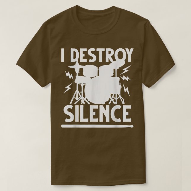 Cute Drum Set Art Manar Women Drumming Rocker Musi T Shirt (Design framsida)