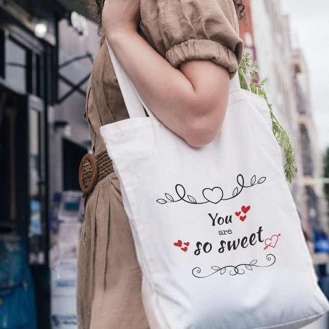 Cute "du är söt" Skript Tote Bag Tygkasse (Skapare uppladdad)