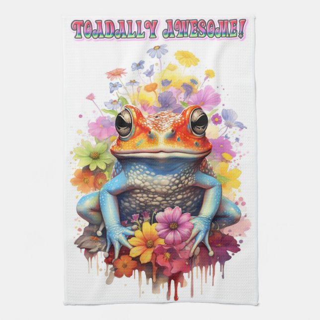 Cute Du är Toadally Fantastisk Toad Kitchen Towel Kökshandduk (Vertikal)