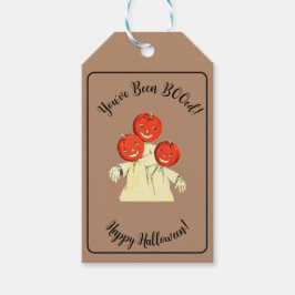 Cute du har varit BOOed Halloween Pumpkin Ghost Presentetikett