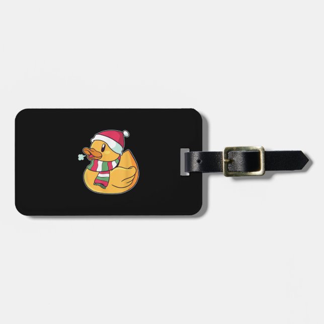 Cute Dub Anka jul Bagagebricka (Horisontell Framsida)