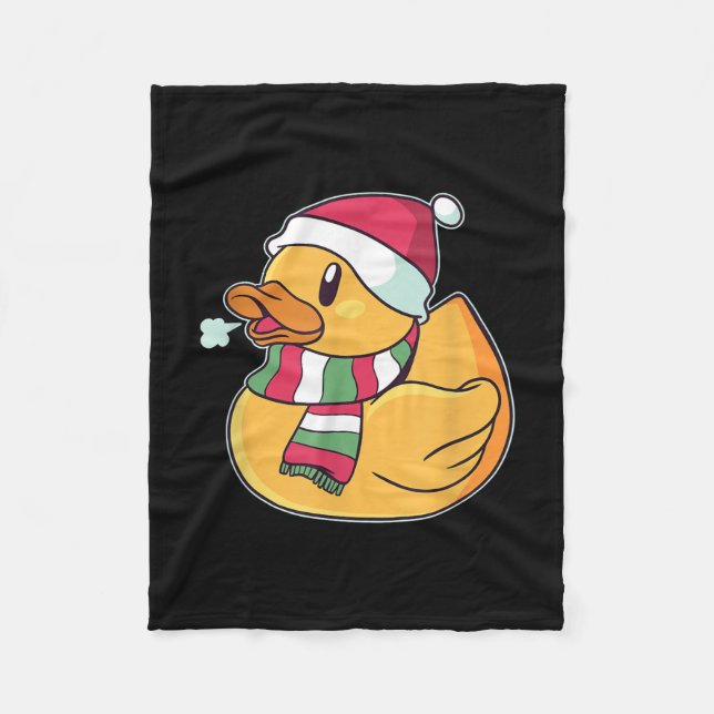 Cute Dub Anka jul Fleecefilt (Framsidan)