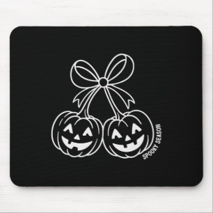 Cute Dubbla Pumpkin Jack o lantern Ansikte Bow Hal Musmatta
