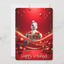 Cute Duck Christmas Holiday Card