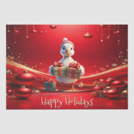 Cute Duck Christmas Holiday Tissue Paper