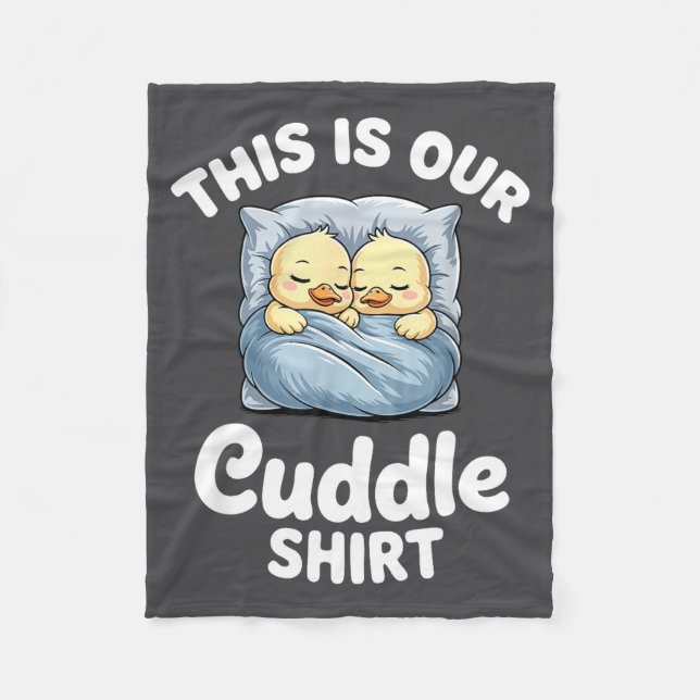 Cute Duck Couple Cozy This Is Our Cuddle  Fleecefilt (Framsidan)