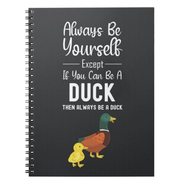 Cute Duck Gifts Funny Humor Animals Quote Cartoon Anteckningsbok (Framsidan)