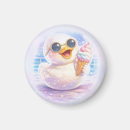 Cute Duck Ice Cream  Magnet