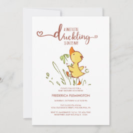 Cute Duckling Baby Shower Inbjudningar